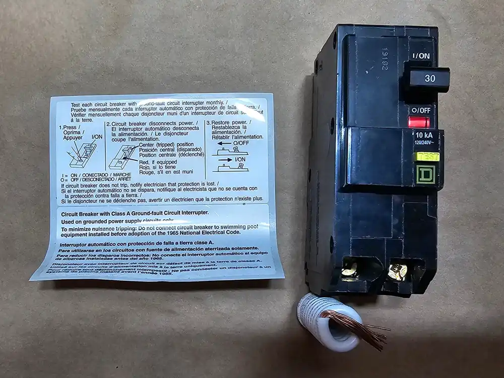 30 Amp, 2 Pole, 120/240 Volts Circuit Breaker QOB230GFI with GFCI