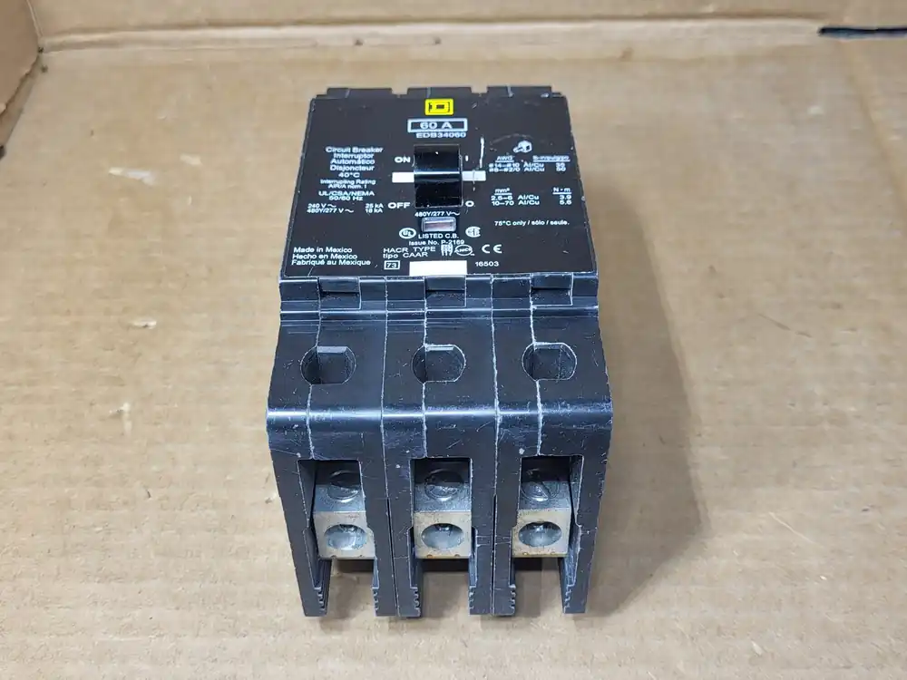 60 Amp, 3 Pole, 480 Volt Circuit Breaker EDB34060