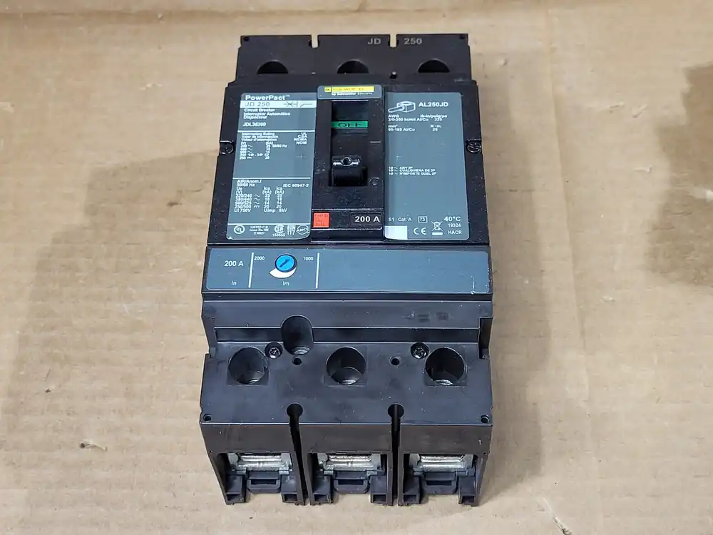 200 Amp, 3 Pole, 600 Volt Circuit Breaker JDL36200
