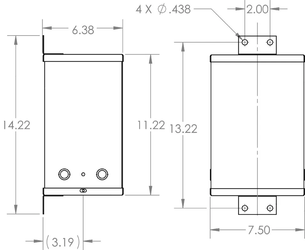 15 kVA Auto Transformer, 240/230/220/208 volts EER15KH8C