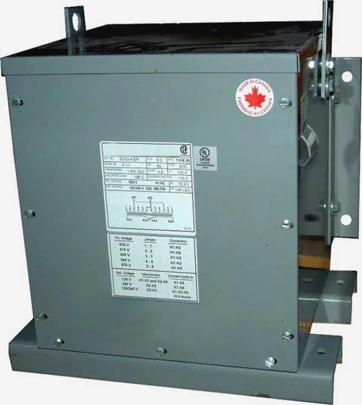 3 kVA Isolation Transformer, 600 pri. volts, 120/240 sec. volts SER3T-G8C
