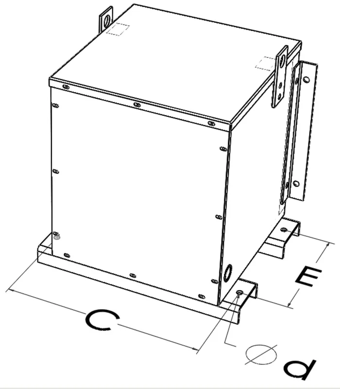 75 kVA Isolation Transformer, 480 pri. volts, 120/208 sec. volts TER75S-H34A