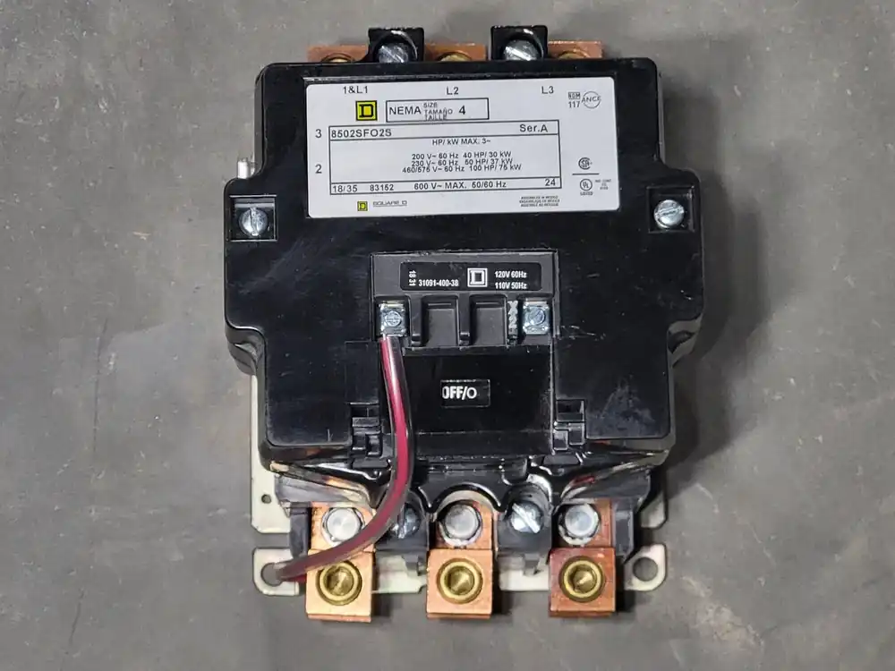 135 Amps, 3 Pole, 600 Volts Magnetic Contactor 8502SFO2S