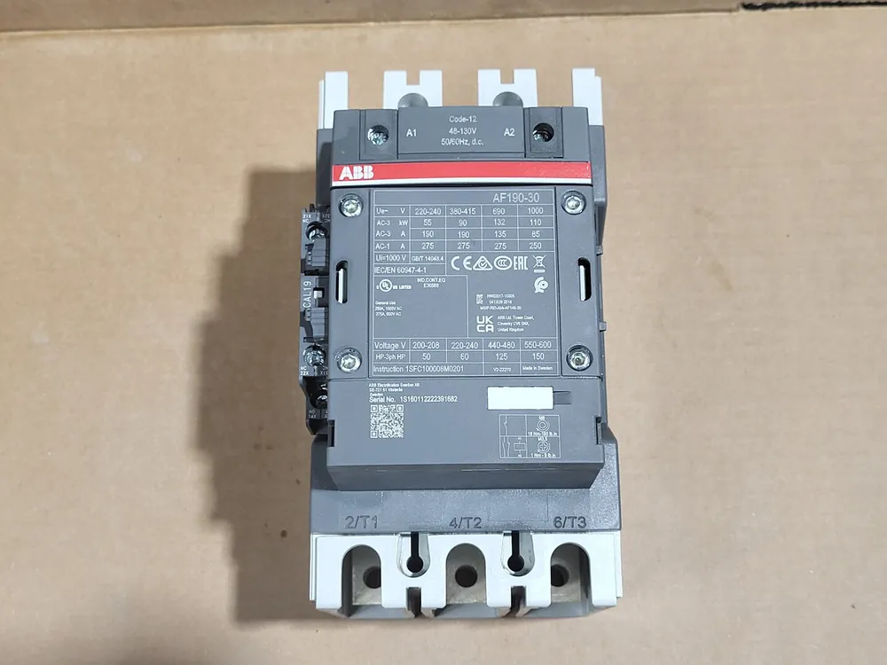 Non-reversing Contactor AF190-30-11-12, 3 pole, 1000V IEC, 600V UL
