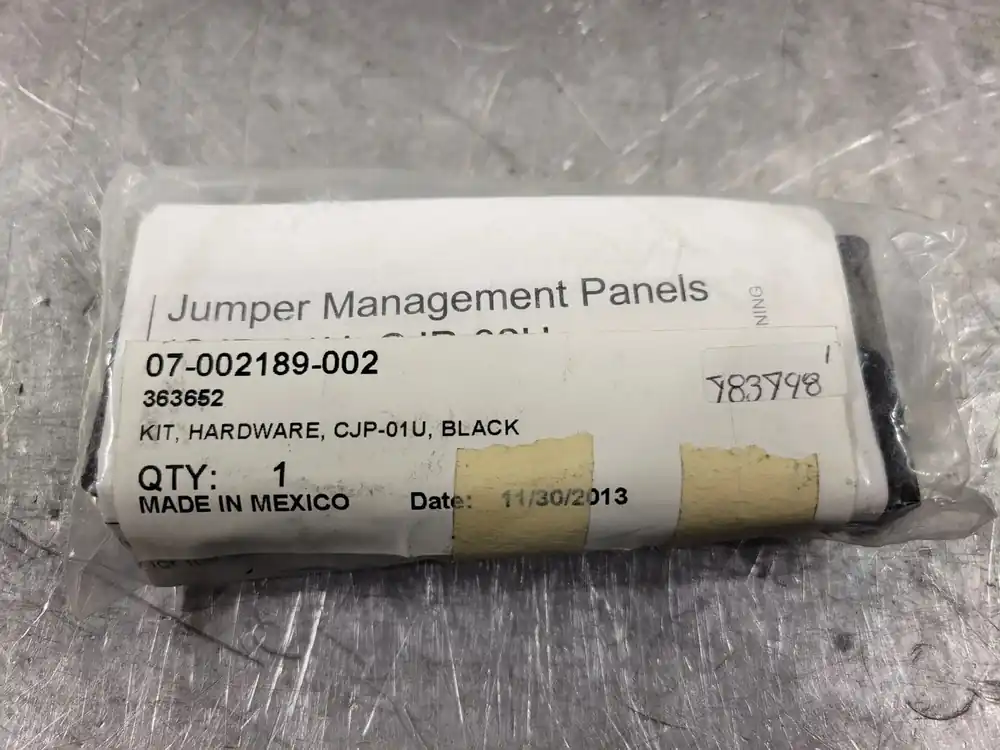 CJP-01U Jumper Management Panel Hardware Kit No. 07-002189-002