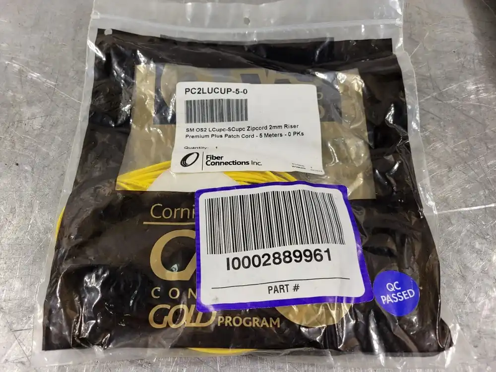 5 m Fiber Optic Cable SM OS2 LCupc-SCupc Zipcord 2mm Riser Patch Cord PC2LUCUP-5