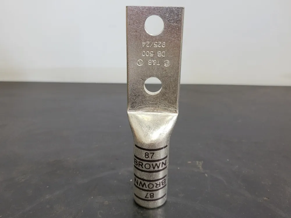 Compression Terminal Lug Brown 87 500 kcmil 925/24, 54876BE (Box of 6/Qty)