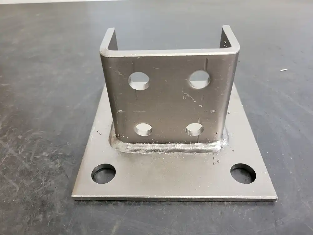 316 Stainless Steel Square Double Post Base PB211 316SS (Box of 5/Qty)