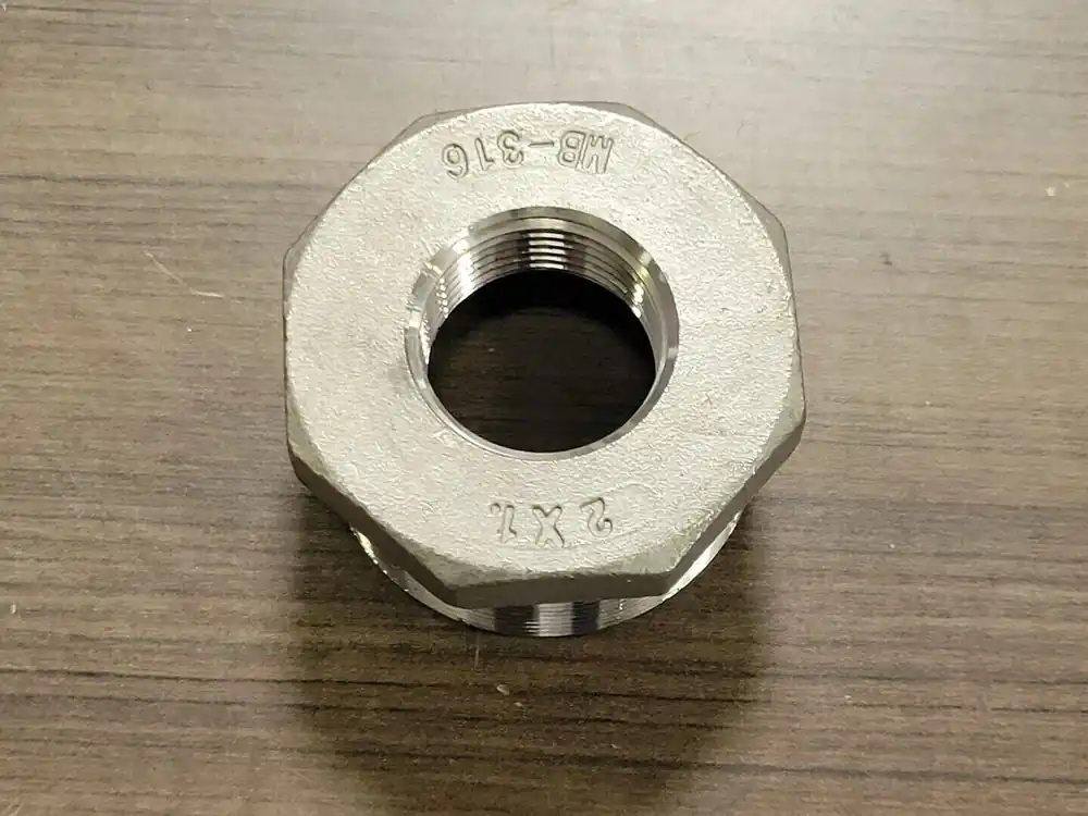 2" x 1" MB-316 Stainless Steel Hex Head Reducing Bushing