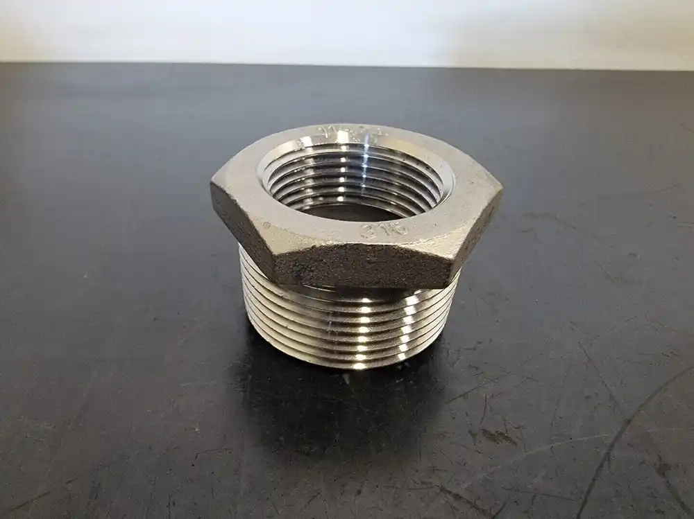 1-1/4" x 1" 316 Stainless Steel Hex Head Reducing Bushing