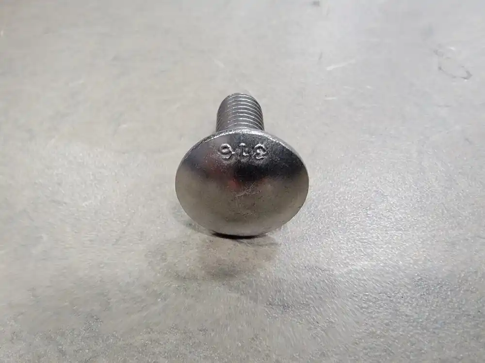 3/8" x 1" 316 Stainless Steel Carriage Bolt (Bag of 65)
