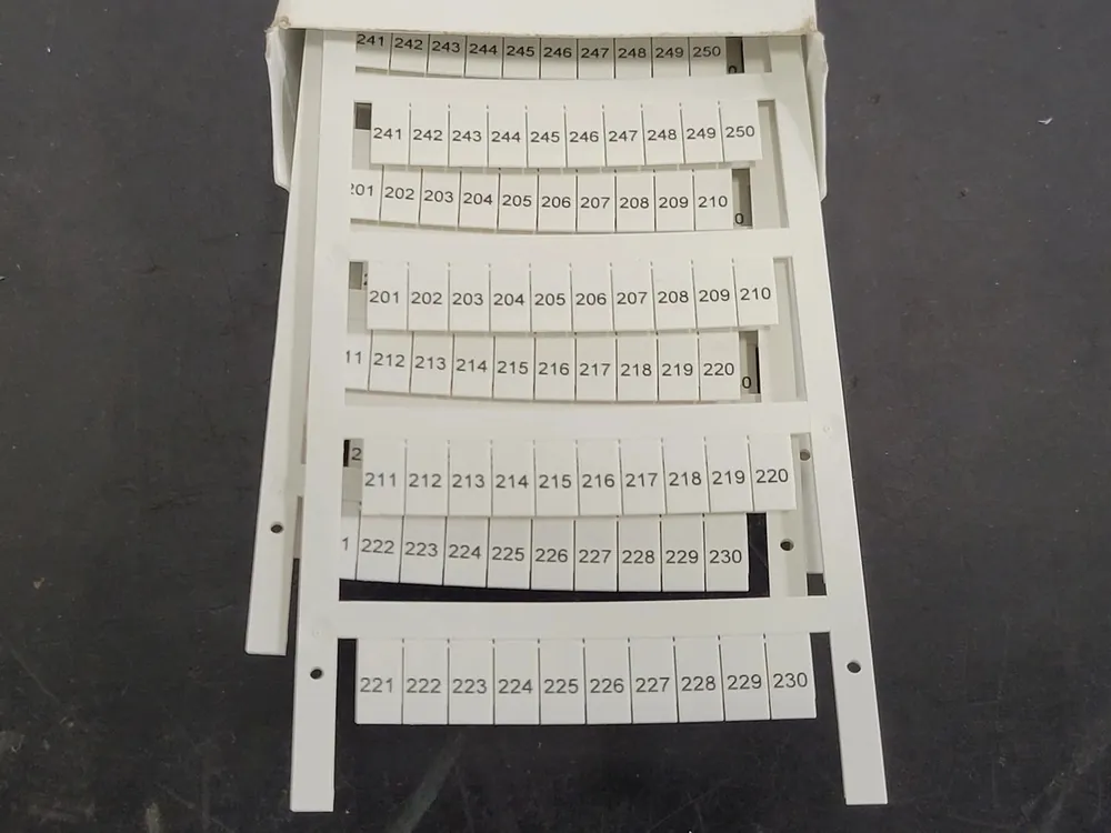 Terminal Block Snap-In Individual Marker Card 1493-MS6X12H201-250 (Box of 5)