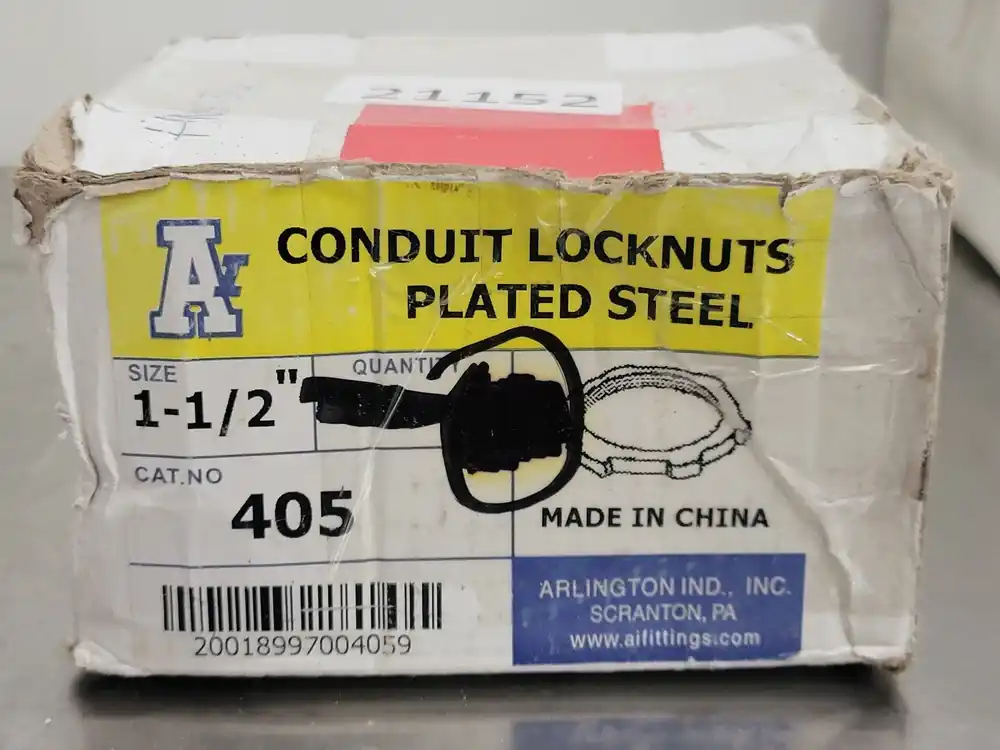 1-1/2" Plated Steel Conduit Locknut 405 (Box of 33)