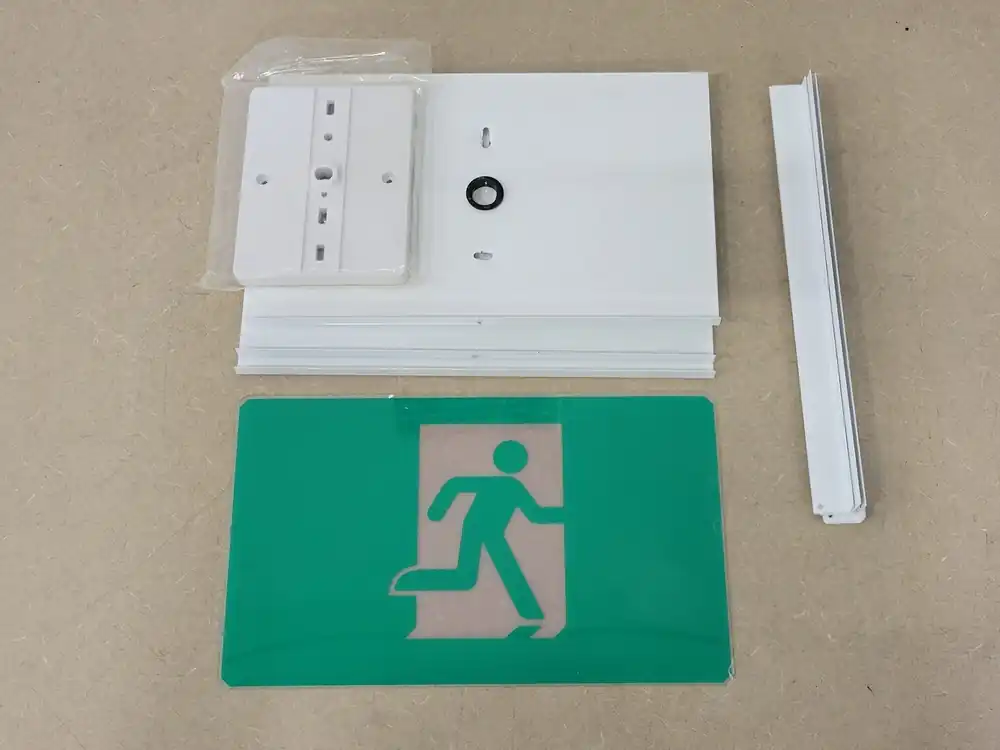 Steel Running Man Exit Sign RMS0WH-IB