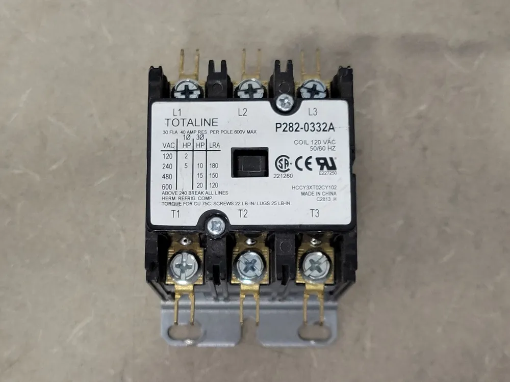 30 Amp, 3 Pole, 120 VAC Coil Contactor P282-0332A