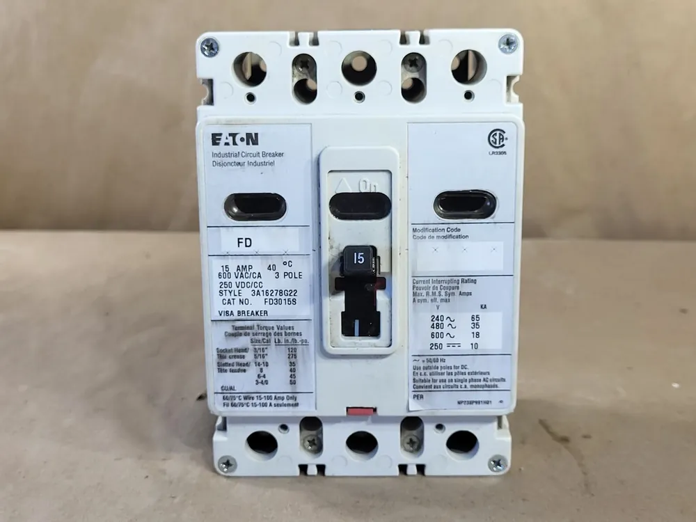 15 Amp 600 Volts 3 Pole Circuit Breaker FD3015S
