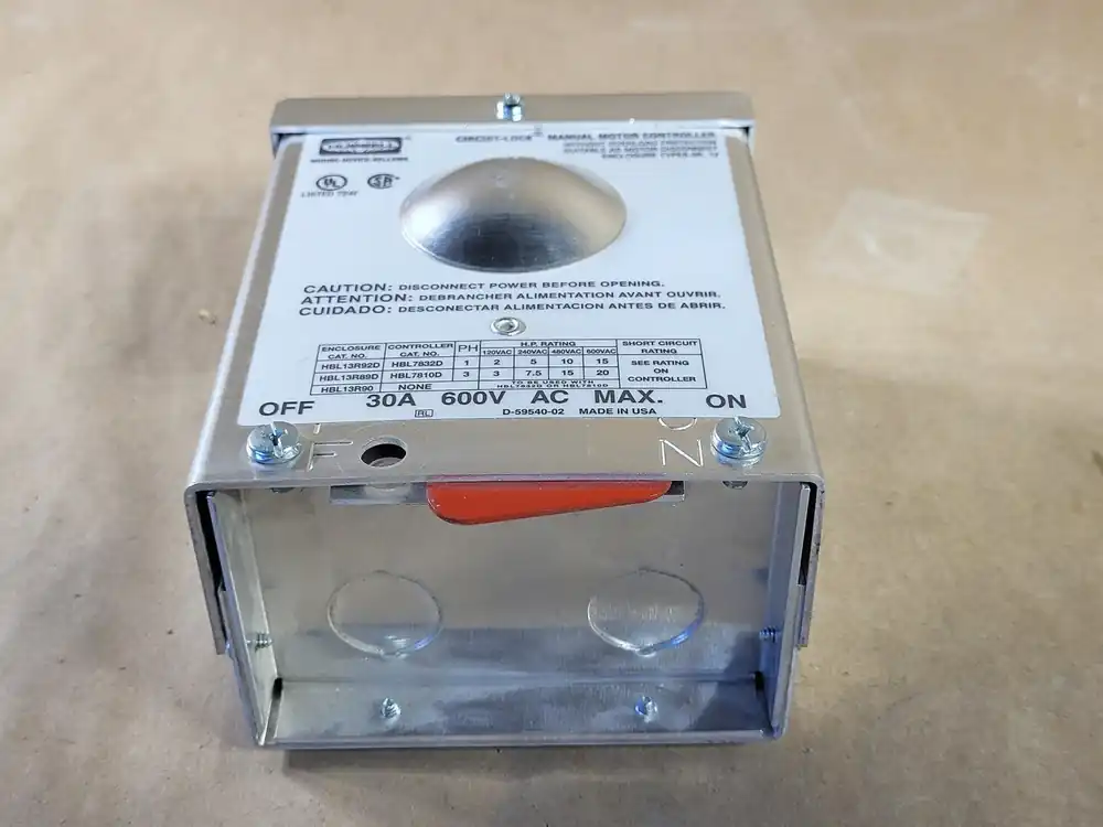 30 Amp 600 Volts Manual Motor Disconnect HBL13R92D