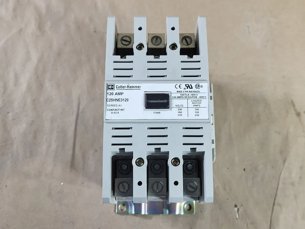 120 Amp, 3 Pole, 600 volts Contactor C25HNE3120