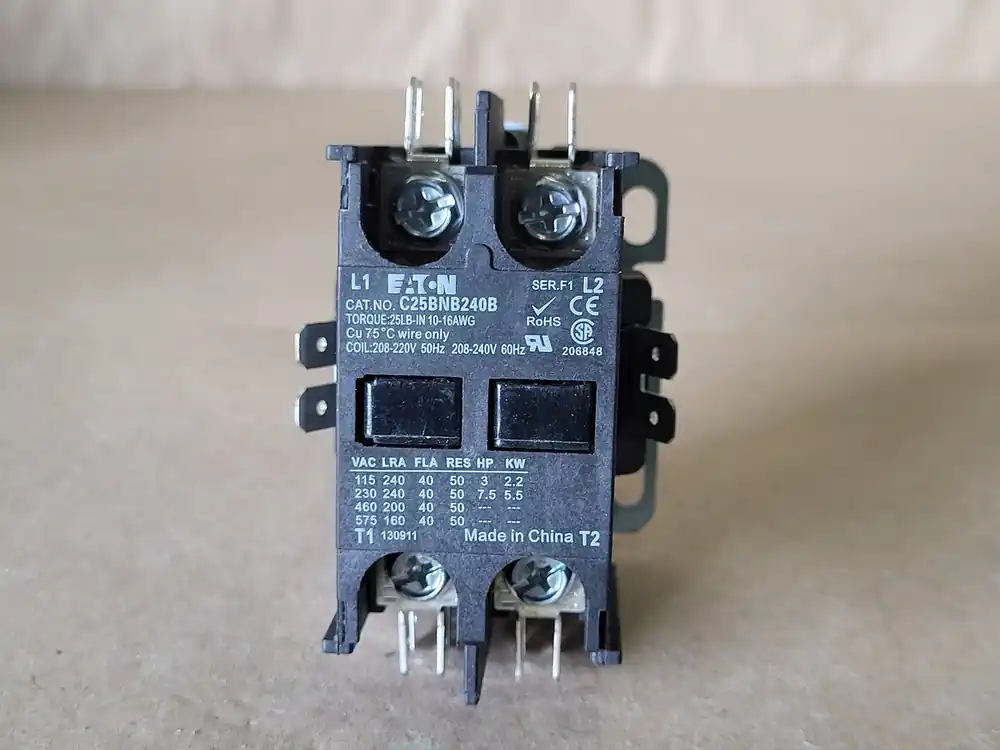 40 Amp, 2 Pole, Definite Purpose Contactor, 208/240 VAC Coil C25BNB240B