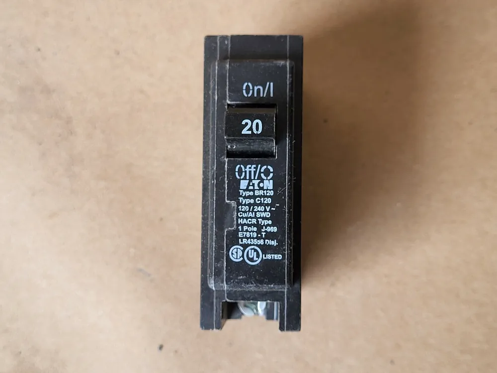 20 Amp, 1 Pole, 120/240 Volts Circuit Breaker BR120