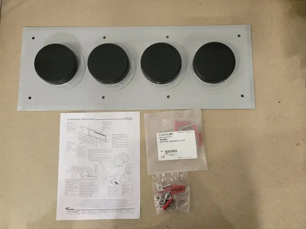 Four 4" Port Aluminum Entrance Panel, 1" x 4" 204673-4