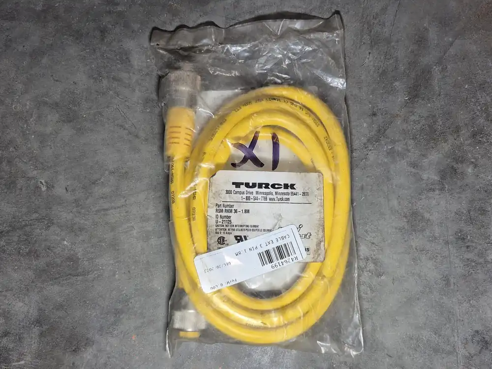 Actuator and Sensor Cable Ext 3 Pin 1.8m RSM RKM 36-1.8M