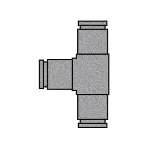 3/4" x 3/4" x 3/4" Brass Push In Air Brake Union Tee