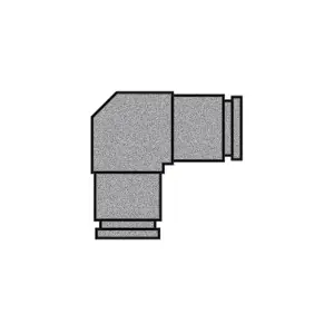 3/8" x 3/8" Push-In Air Brake Tube Union 90°