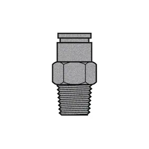 3/8" Push-In Air Brake x 3/8" NPTF Male Pipe