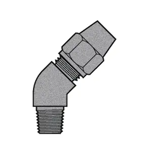 5/8" Air Brake x 1/2" NPTF Male Pipe 45°