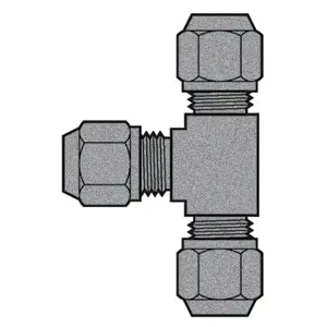 1/2" x 1/2" x 1/2" Air Brake Tube Union Tee