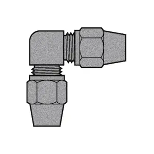 3/8" x 3/8" Air Brake Tube Union 90°
