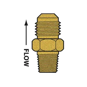 Brass Check Valve, 1/4" SAE 45° x 1/8" NPTF