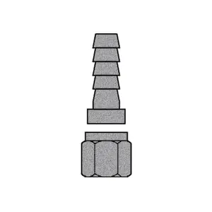 1/4" Hose x 3/8" SAE 45° Female Swivel
