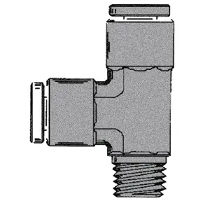 1/4" PUSH-IN x 1/4" NPTF Male Pipe Run Tee