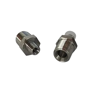 3/8" NPT x 1/8" NPT Stainless Steel NPT Reducing Hex Nipple, 304 SS