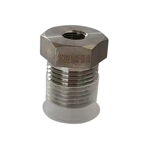 1/2" NPT x 1/8" NPT Reducing / Extension Hex Nipple, 316 SS