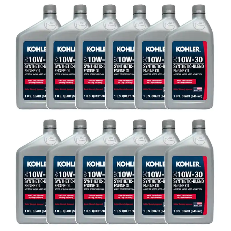 Kohler - 25 357 64-S - Case of 10W-30 Full Synthetic Oil - 12 Quarts