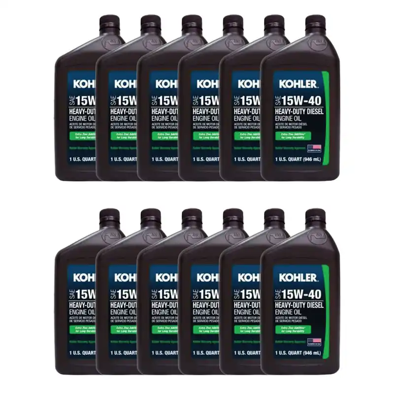 Kohler - 25 357 48-S - Case of 15W-40 Heavy Duty Diesel Oil - 12 Quarts