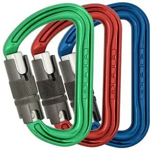 KMM - A307P3 - Shadow Locksafe 3 Pack Aluminum Carabiners