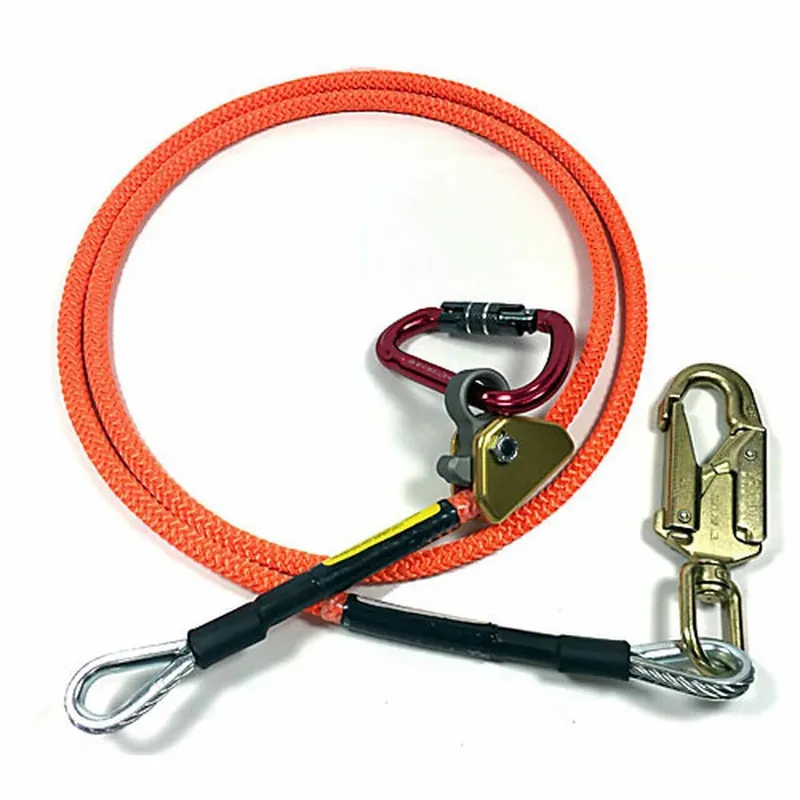 Spyder - 75242 - 10‘ Steel Wire Core Lanyard (Flipline) 5/8" Kit