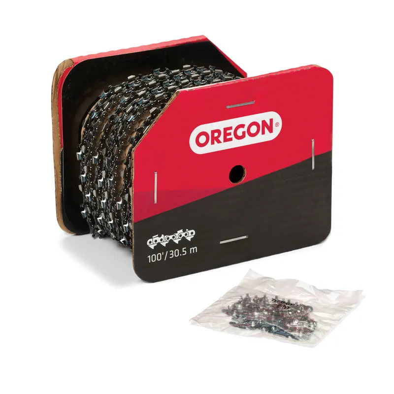Oregon - 90PX100U - 100‘ Reel Chainsaw Chain - 3/8" Low Profile, .043" Gauge, Chamfer Chisel for 61PMM3100R