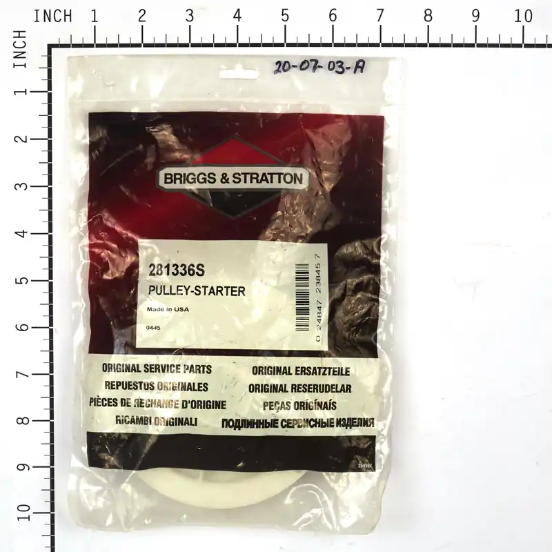 Briggs & Stratton - 281336S - PULLEY-STARTER
