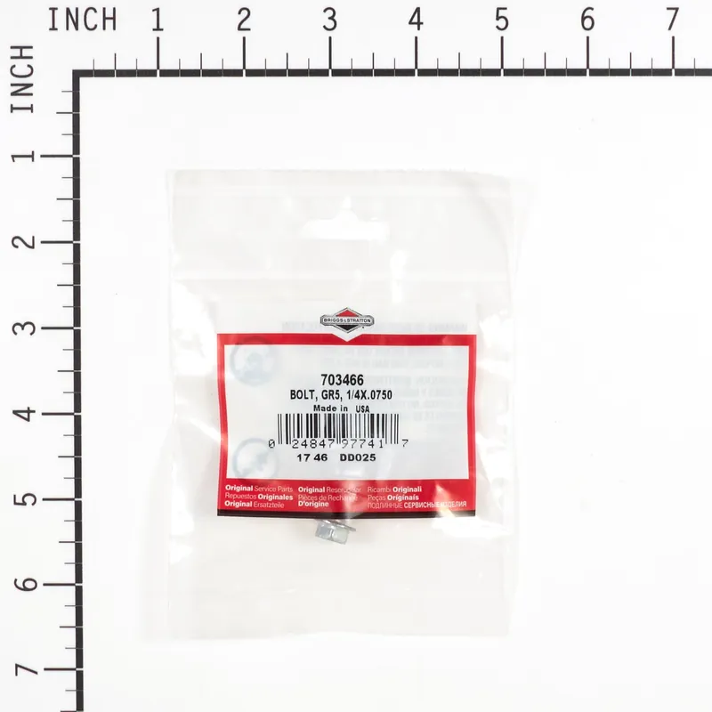 Briggs & Stratton - 703466 - BOLT GR5 1/4X.0750